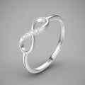 Infinity Symbol Ring Women's Zirconia Band