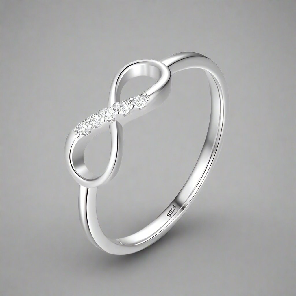 Infinity Symbol Ring Women's Zirconia Band