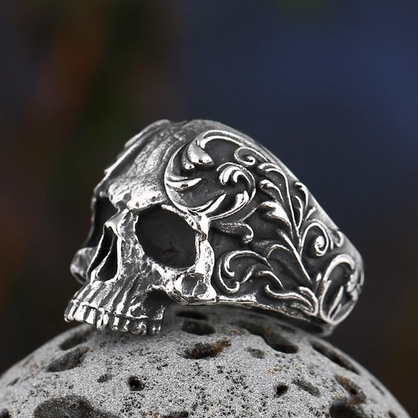 Steel Skull Ring without Crown