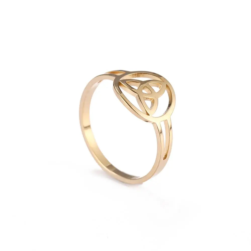 Irish Trinity Knot Triquetra Ring gold