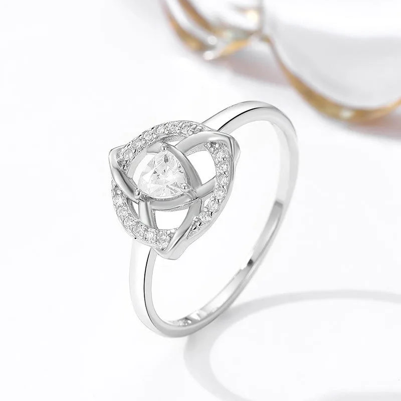 Triquetra Trinity Knot Irish Celtic Silver Ring