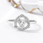 Triquetra Trinity Knot Irish Celtic Silver Ring
