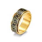 Viking Ragnar Rotating Ring Gold