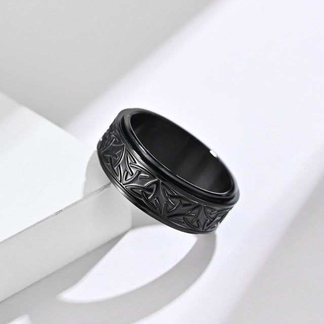 Viking Ragnar Rotating Ring Black