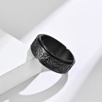 Viking Ragnar Rotating Ring Black