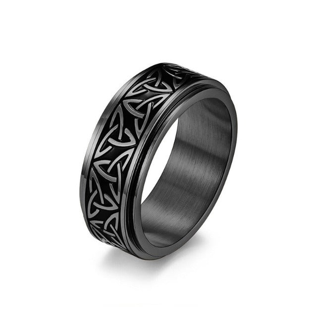 Viking Ragnar Rotating Ring Black