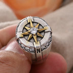 Bague Vintage Boussole Rose des Vents