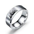 Anillos Coloridos con Montañas de plata