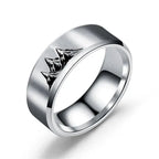 Anillos Coloridos con Montañas de plata