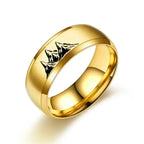 Anillos Coloridos con Montañas de oro