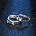 Couples Rings Crystal Zircon Ring
