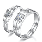 Couples Rings Crystal Zircon Ring