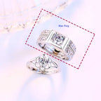 Couples Rings Flower Ring for Men