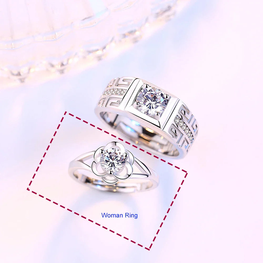 Couples Rings Flower Ring for Women
