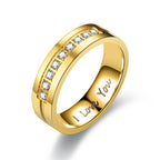 Couples Rings Love Ring Gold with Diamonds