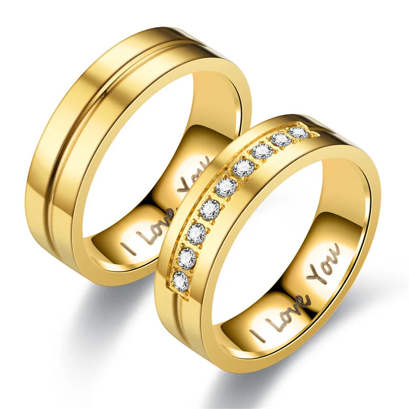 Couples Rings Love Ring Gold