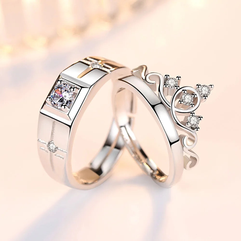 Bagues pour Couples Anneau Reine et Zircon