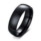 Couple Rings Heart Romantic Ring with Black Zircon