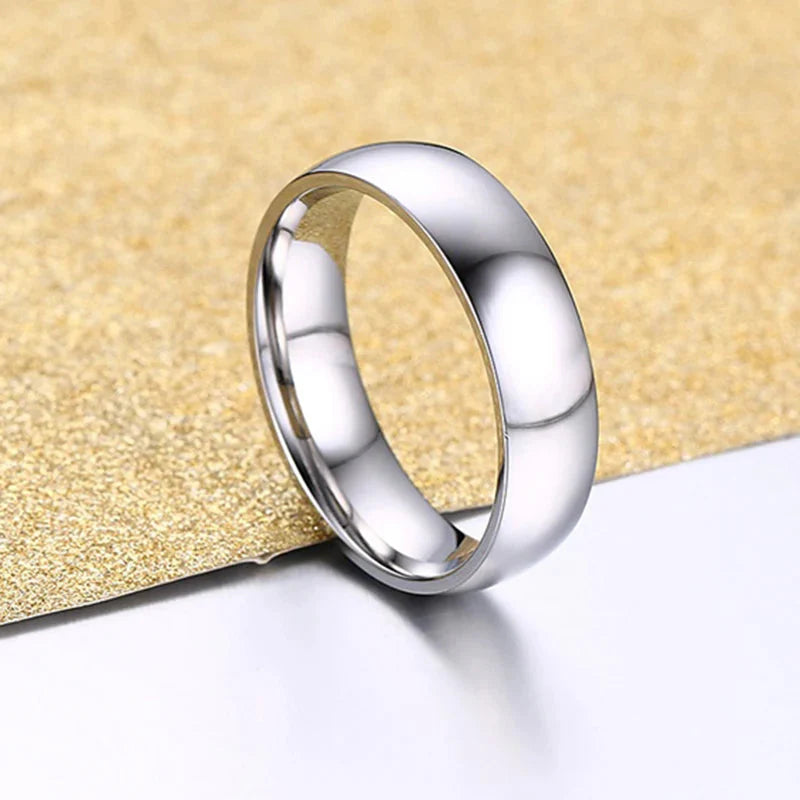 Couple Rings Heart Romantic Ring with Silver Zircon for Men