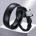 Couple Rings Heart Romantic Ring with Zircon