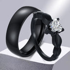 Couple Rings Heart Romantic Ring with Zircon