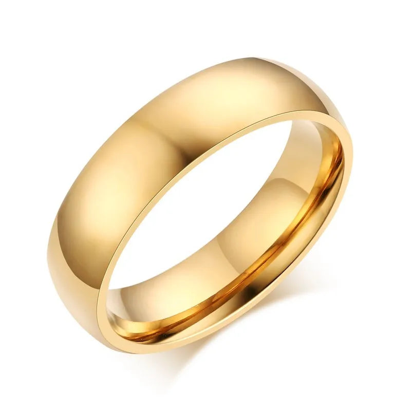 Couple Rings Heart Romantic Ring with Gold Zircon for Men