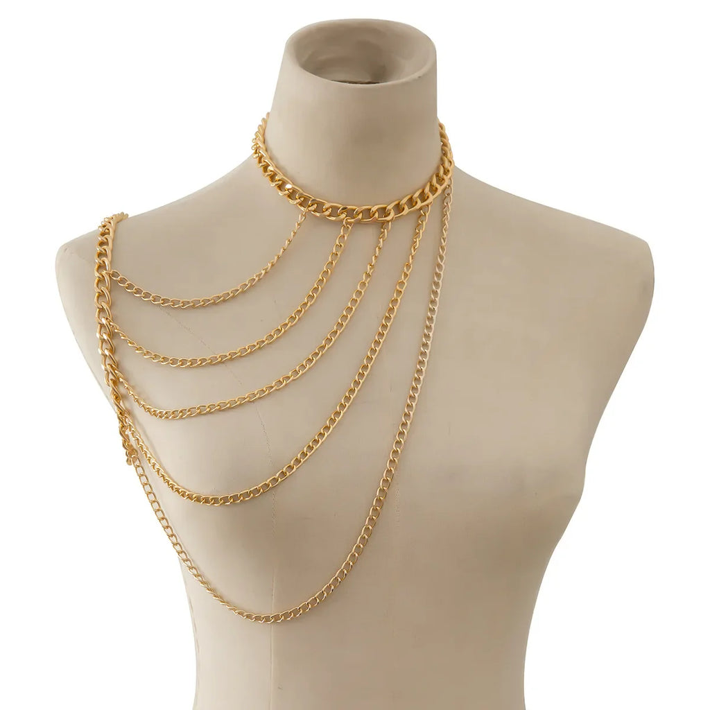 Women's Chain Shoulder Jewelry - Gold Clavicle & Shoulder