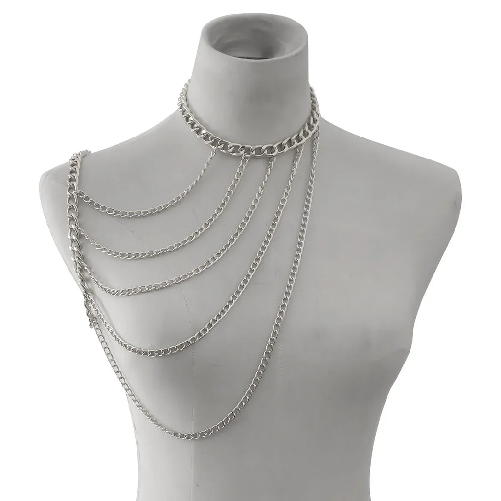 Women's Chain Shoulder Jewelry - Silver Clavicle & Shoulder