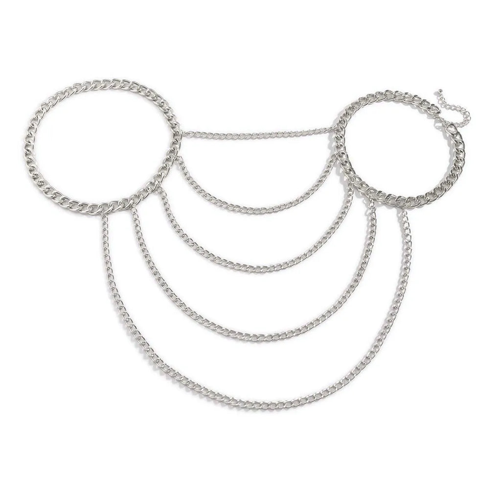 Women's Chain Shoulder Jewelry - Silver Clavicle & Shoulder