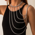 Women's Chain Shoulder Jewelry - Silver Clavicle & Shoulder
