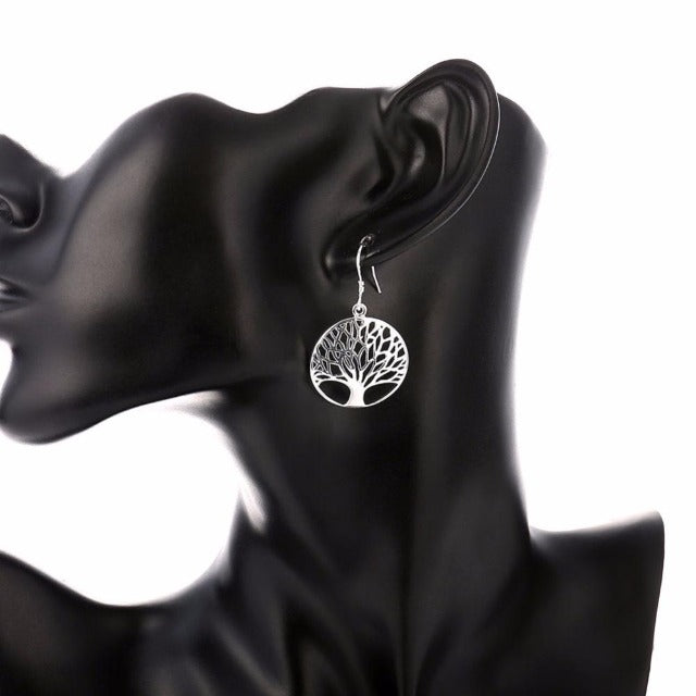 Silver Tree of Life Earring