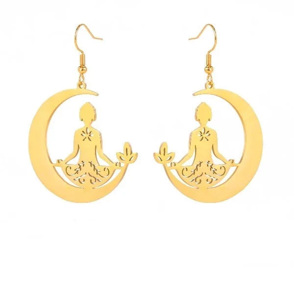 Pendiente de Budismo Meditación oro