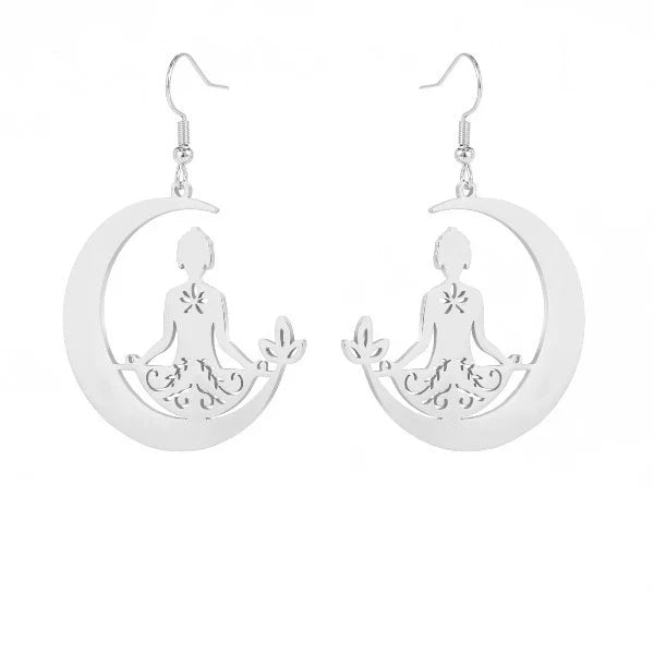 Pendiente de Budismo Meditación plata