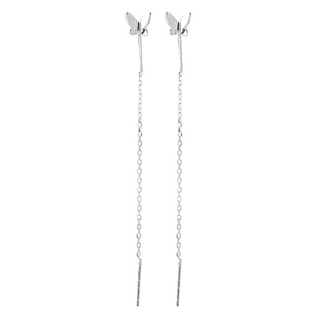 Pendiente de Mariposa plata