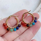 7 Chakras Hoop Earrings for Women