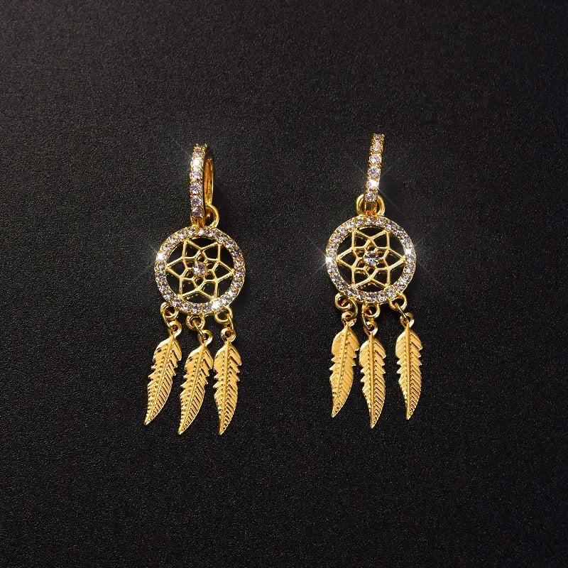Pendientes colgantes atrapasueños 