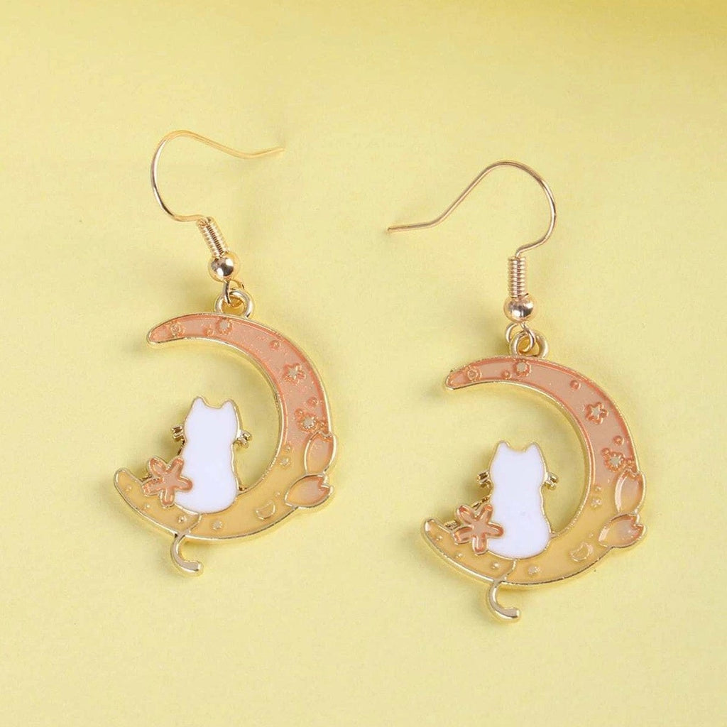 Boucles d'Oreilles Chat Mignon