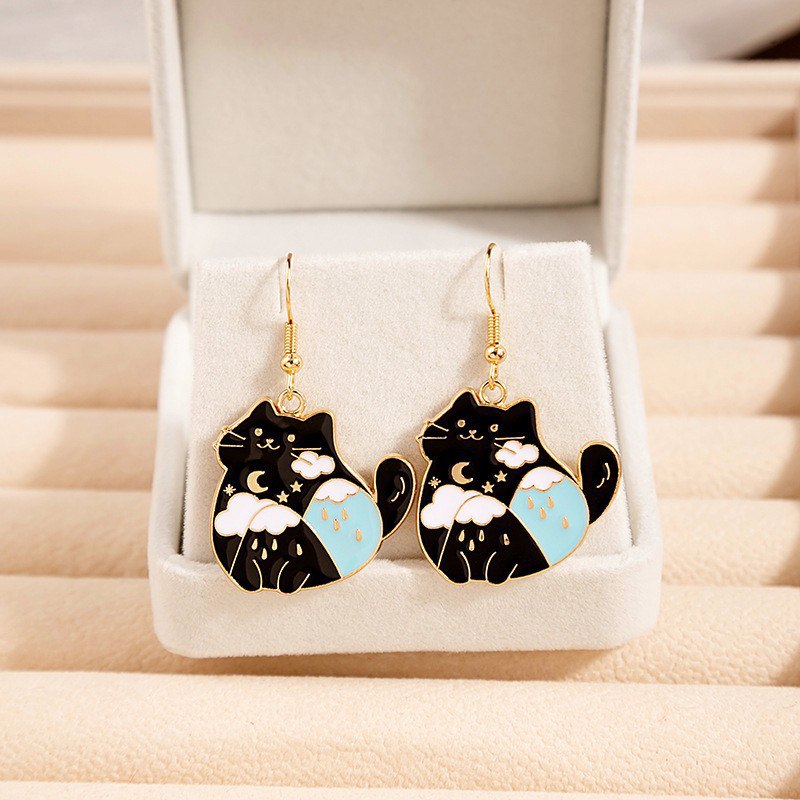 Boucles d'Oreilles Chat Mignon