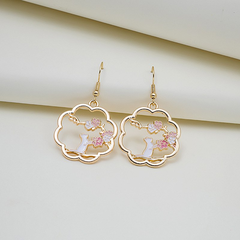 Boucles d'Oreilles Chat Mignon