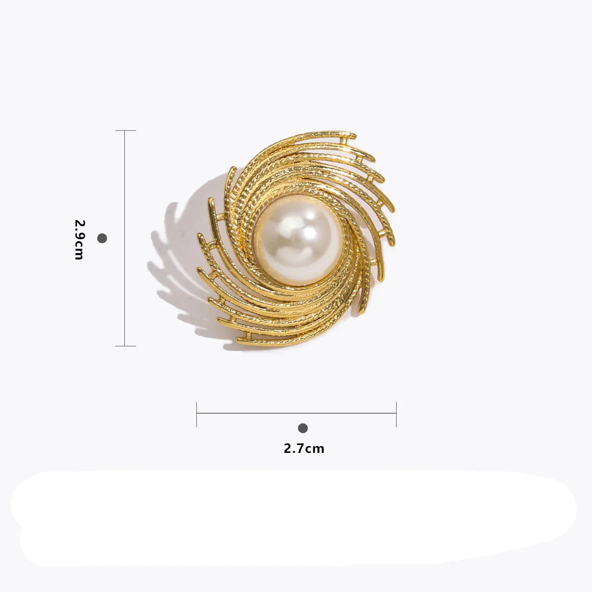 Pendientes de Botón de Estilo con Perla