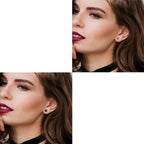 Boucles d'Oreilles Clou en Bois Yin Yang femme