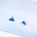 Iceberg Triangle Stud Earrings