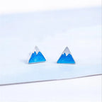 Iceberg Triangle Stud Earrings