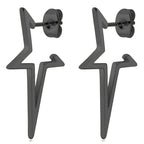 Pendientes de Clavo Estrella Estilo Punk negro