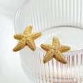 Pendientes de Botón con Concha y Estrellas de Mar para Mujer