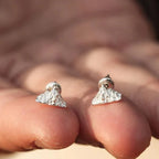 Silver Mountain Stud Earrings


Material: steel


Colors: silver


Size: 1 cm in diameter (see image)


Guaranteed hypoallergenic, suitable for men, women, boys, or girls


Highly crafted product