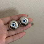 Pendientes de Clavo Vintage Contra el Mal de Ojo plata