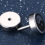 Boucles d'Oreilles Clou Yin Yang pour Homme