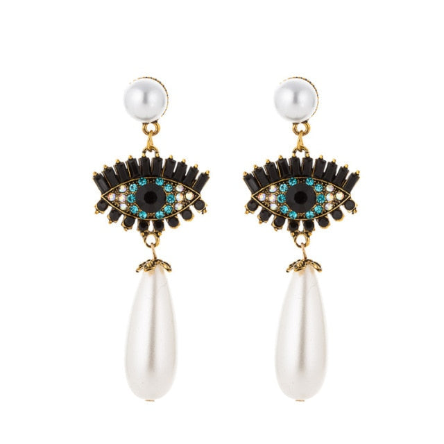 Blue Greek Turkish Mataki Matiasma Evil Eye Earrings style 2