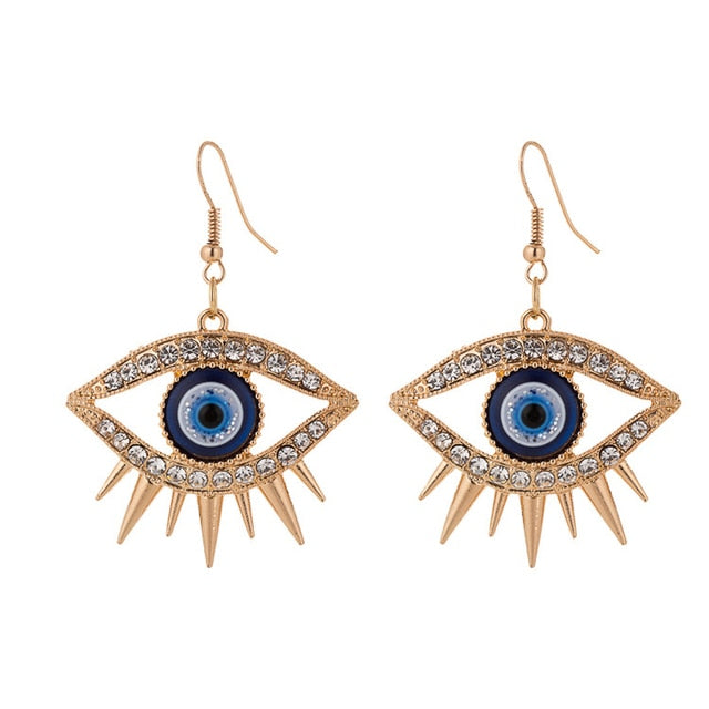 Blue Greek Turkish Mataki Matiasma Evil Eye Earrings style 3
